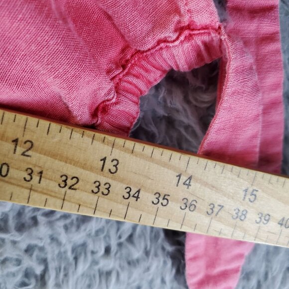 Vineyard Vines Top Womens Small Pink Linen/Cotton Blend 3/4 Sleeve Blouse - Picture 5 of 8